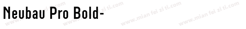 Neubau Pro Bold字体转换